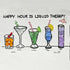 Happy Hour Cocktail Lover Sea Glass Framed Art - Seaglass Card - 6" X 8" - image 1