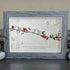 Heartwarming Birds On Snowy Branch Sea Glass Framed Art - image 0