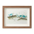 Blue Birds Serene Natural Scene Sea Glass Framed Art - Walnut Brown - 6" X 8" - image 12