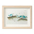 Blue Birds Serene Natural Scene Sea Glass Framed Art - Oak - 6" X 8" - image 11