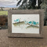 Blue Birds Serene Natural Scene Sea Glass Framed Art - image 0