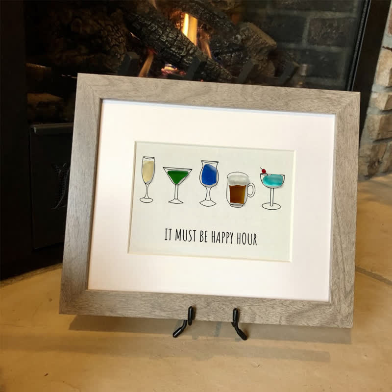 Happy Hour Sea Glass Framed Art - image 6