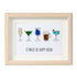 Happy Hour Sea Glass Framed Art - Oak - 6" X 8" - image 11