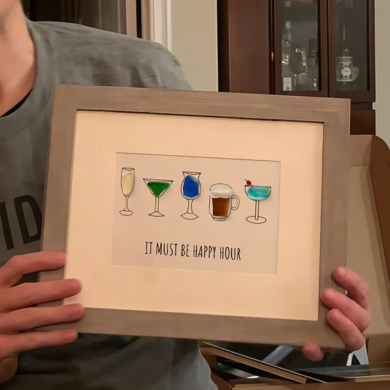 Happy Hour Sea Glass Framed Art - image 3