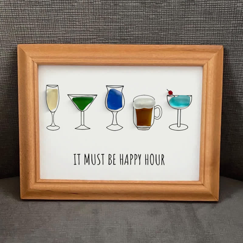 Happy Hour Sea Glass Framed Art - image 5