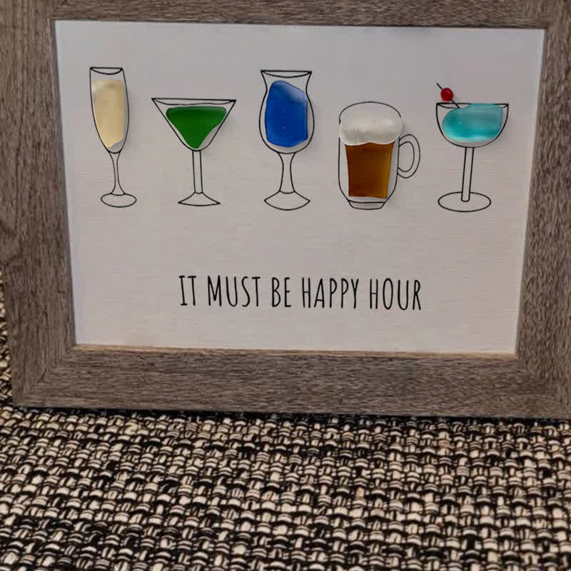 Happy Hour Sea Glass Framed Art - image 10