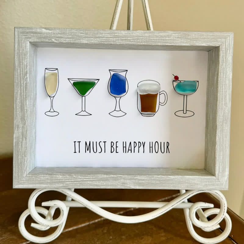 Happy Hour Sea Glass Framed Art - image 8