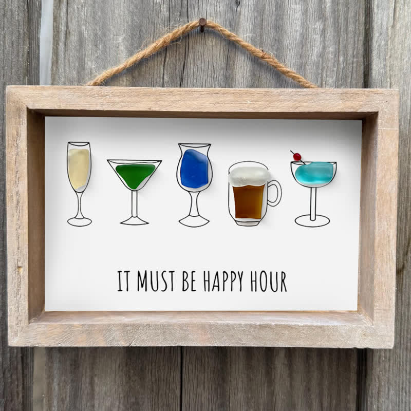 Happy Hour Sea Glass Framed Art - image 9