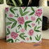 Pink Hydrangea Floral Sea Glass Framed Art - Seaglass Card - 8" X 8" - image 1