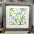 Blue Hydrangea Floral Sea Glass Framed Art - image 0