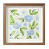 Blue Hydrangea Floral Sea Glass Framed Art - Walnut Brown - 8" X 8" - image 11