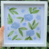 Blue Hydrangea Floral Sea Glass Framed Art - image 4