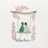 Bestie Sitting On The Swing Around Blossom Flower Sea Glass Framed Art - image 2