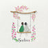 Bestie Sitting On The Swing Around Blossom Flower Sea Glass Framed Art - image 2