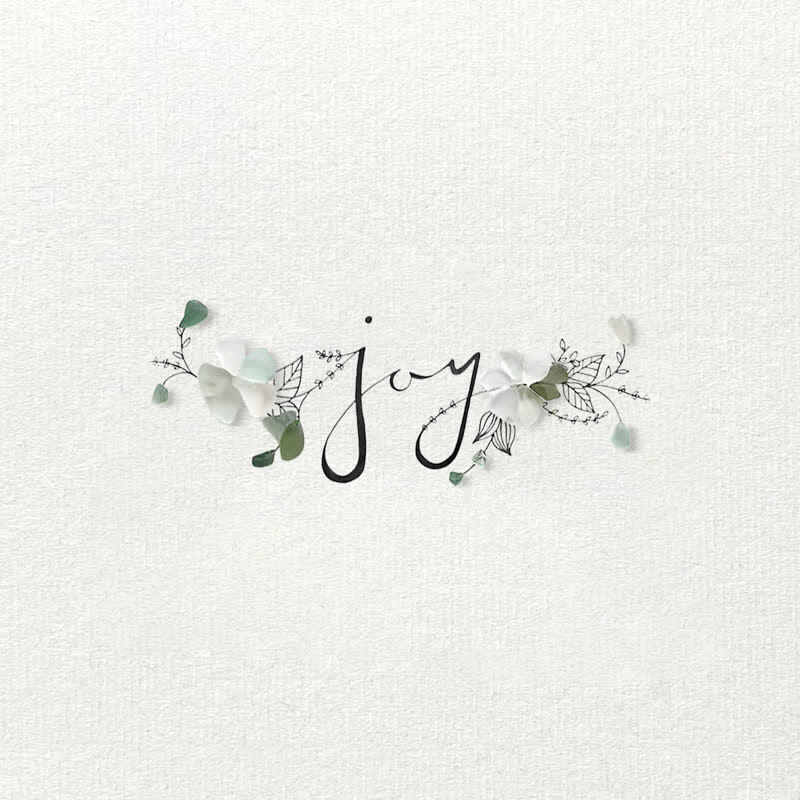 Let There Be Joy Sea Glass Framed Art - image 2