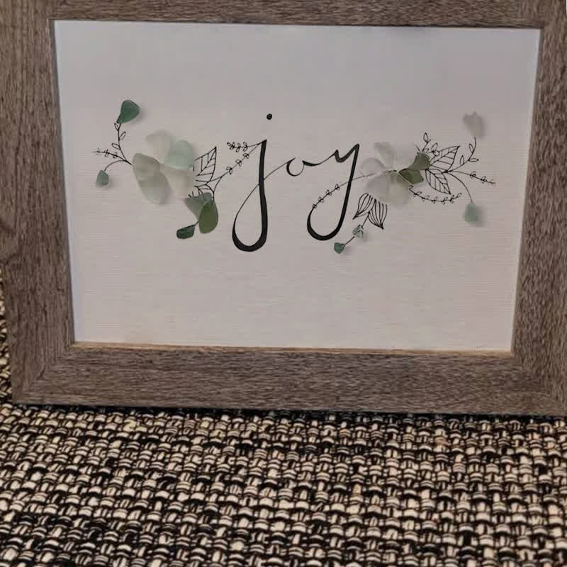 Let There Be Joy Sea Glass Framed Art - image 6