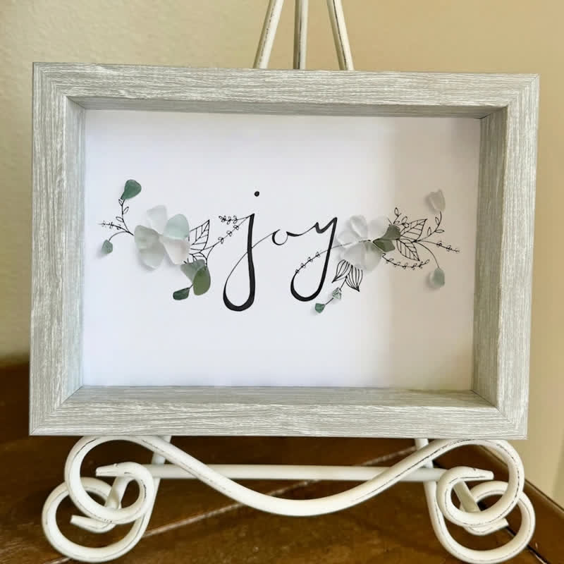 Let There Be Joy Sea Glass Framed Art - image 3