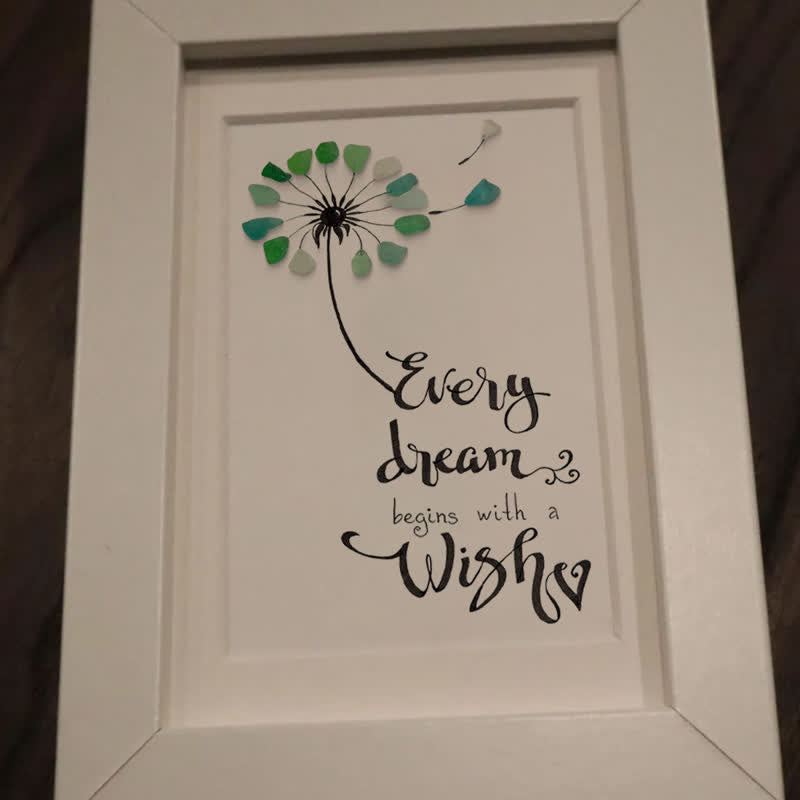 Every Dream Begins With A Wish Sea Glass Framed Art - image 8
