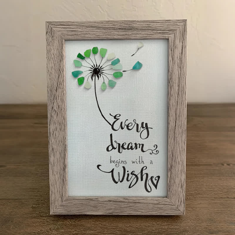 Every Dream Begins With A Wish Sea Glass Framed Art - image 5