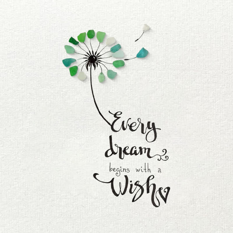 Every Dream Begins With A Wish Sea Glass Framed Art - image 2