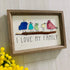 I Love My Family Bird Sea Glass Framed Art - image 5