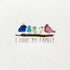 I Love My Family Bird Sea Glass Framed Art - image 2