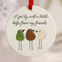 Heartfelt Friendship Birds Sea Glass Hanging Ornament - image 4