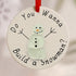 Build A Snowman Winter Sea Glass Hanging Ornament - image 4