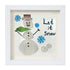 "Let It Snow" Snowman Sea Glass Framed Art - White - 8" X 8" - image 13