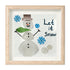 "Let It Snow" Snowman Sea Glass Framed Art - Oak - 8" X 8" - image 10