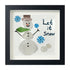 "Let It Snow" Snowman Sea Glass Framed Art - Black - 8" X 8" - image 12