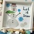 "Let It Snow" Snowman Sea Glass Framed Art - image 0