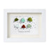 "Singing in the Rain" Umbrella Sea Glass Framed Art - White - 6" X 8" - image 15