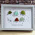 "Singing in the Rain" Umbrella Sea Glass Framed Art - image 0