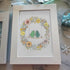 Birds On The Swing Sea Glass Framed Art - image 2