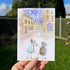 Propose On A Street Engagement Couple Sea Glass Framed Art - Seaglass Card - 8" X 6" - image 1