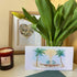 Romantic Couple Birds On The Bench Sea Glass Framed Art - Seaglass Card - 6" X 8" - image 1