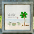 Friends On The Beach Under A Palm Tree Sea Glass Framed Art - image 0