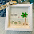 Friends On The Beach Under A Palm Tree Sea Glass Framed Art - image 4