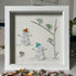 Frosty Snowman Friends Gathering Sea Glass Framed Art - image 3
