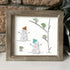 Frosty Snowman Friends Gathering Sea Glass Framed Art - image 7