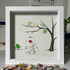 Winter Wonder Smiles Snowman and Birds Sea Glass Framed Art - image 3