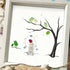 Winter Wonder Smiles Snowman and Birds Sea Glass Framed Art - image 4