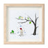 Winter Wonder Smiles Snowman and Birds Sea Glass Framed Art - Oak - 8" X 8" - image 10