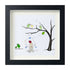 Winter Wonder Smiles Snowman and Birds Sea Glass Framed Art - Black - 8" X 8" - image 12