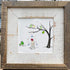 Winter Wonder Smiles Snowman and Birds Sea Glass Framed Art - image 5