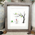 Winter Wonder Smiles Snowman and Birds Sea Glass Framed Art - image 8