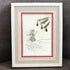 Festive Frost Delight Snowman Sea Glass Framed Art - image 0