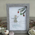 Festive Frost Delight Snowman Sea Glass Framed Art - image 2