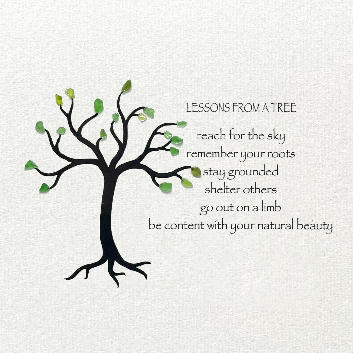 Lesson From A Tree Sea Glass Framed Art - image 10